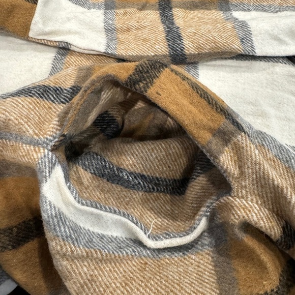 Plaid Brown Long Button Up Women's Trench Coat - Picture 7 of 7